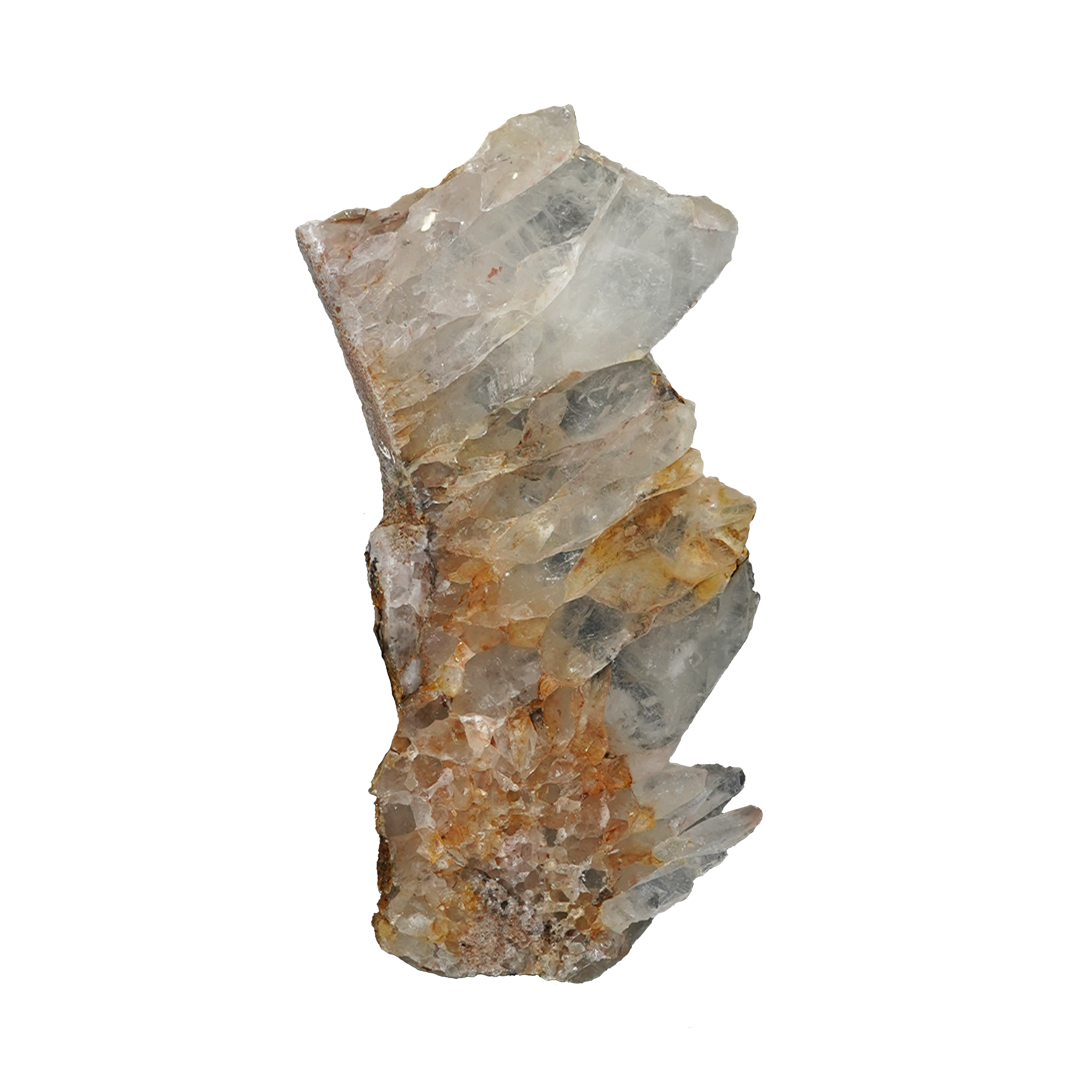 The Golden Veil Quartz Cluster