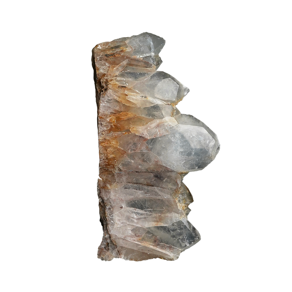 The Amber Crown Quartz Cluster