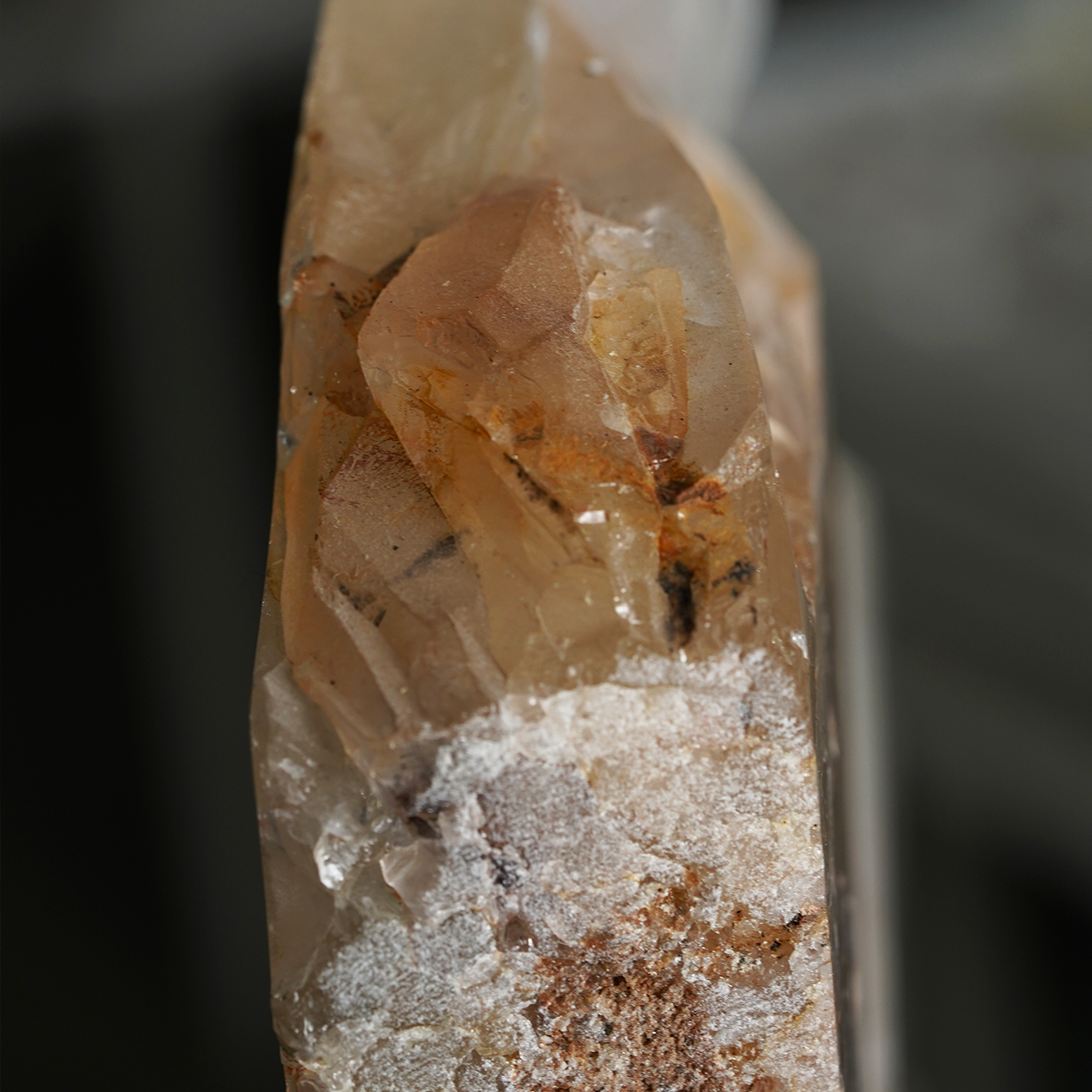 The Amber Crown Quartz Cluster